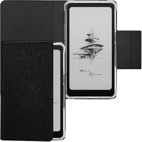 GOVTVA 2in1 Magnetic Detachable Flip Case for Onyx Boox Palma2 (2024 Released) TPU Transparent Cover with Auto Sleep/Wake Magnetic Closure Buckle (Cloth Black)