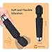 Tokomes Power Wand Massager, Wireless Waterproof USB Rechargeable Massage with 8 Powerful Speeds 20 Modes Vibration,Mini Frequency for Muscle Aches & Sports Recovery