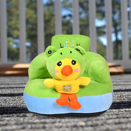 Image of Besties Cotton Toddlers Training Seat Baby Safety Sofa Dining Chair /Learn To Sit Stool, 3-12 Months (Chick Baby Chair) - 1, Multicolor, 1 Seater