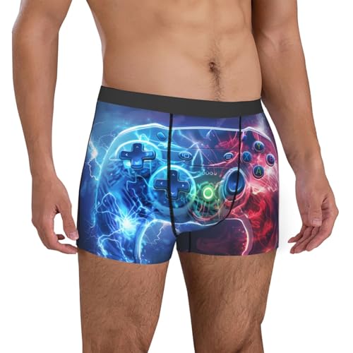 3d Gaming Print Men'S Boxer Briefs Soft Comfort Breathable 4 Inch Inseam Underwear3