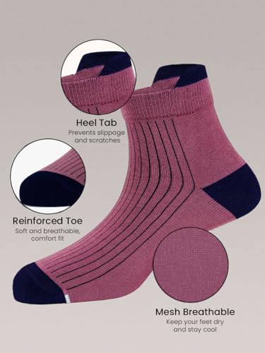 Image of Freecultr Ankle Socks | Breathable Bamboo Fibre | Odour Resistant | Thermo Regulated | Moisture Wicking | Anti-Slip Y-Heel | Soft & Comfortable Assorted Combos