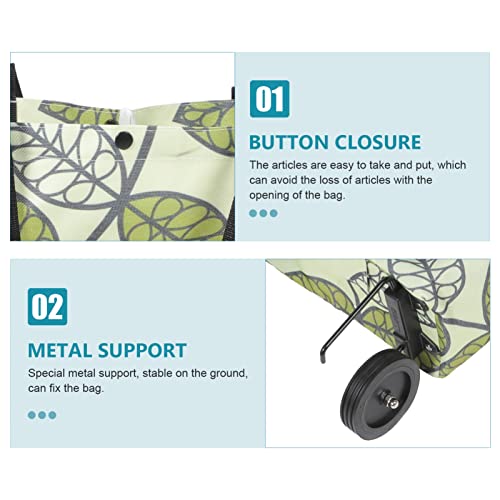 Zerodeko Zusammenklappbare Trolley-Taschen Einkaufstasche Mit Rädern Zusammenklappbarer Einkaufswagen Wiederverwendbare… – Bild 5