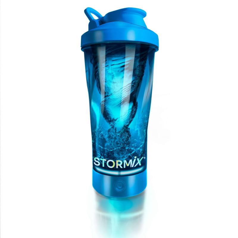 Stormix - Shaker elettrico | Mixer di alta qualità | Preparazione omogenea per proteine, pre Workout | Capacità 700 ml | Tritan e ABS, senza BPA | Basso volume sonore | Ricaricabile USB