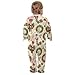 Emelivor Christmas Nutcracker Wreath Baby Newborn One-Piece Pajamas Infant Footed Pjs with Zipper for Girls Boys