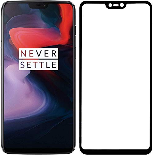 Image of Tempered Glass Screen Protector Compatible For OnePlus 6 with Edge-to-Edge Protector and with Easy Installation Kit
