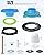 MENNTY Toilet Flange Repair Kit- Include Flange & Elastic Wax Ring Gasket with Brass Bolts and Hardware, Universal Rubber Toilet Wax Ring Replacement Kit, Better Than Wax Toilet Seal