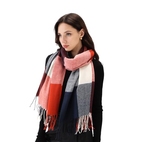 Women's Winter Scarves Chunky Oversized Fall Warm Scarf Big Tartan Scarves Wrap Shawl Ladies Gifts Long Plaid Blanket3