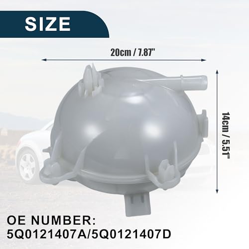 TUCKBOLD Coolant Reservoir Water Expansion Tank for A3 Sturdy No.5Q0121407A | Coolant Radiator Reservoir Bottle 1 Pcs for VW ARTEON 2016-2023