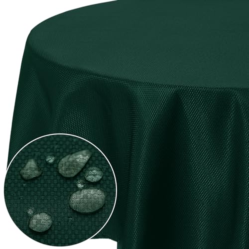 Softalker Tischdecken Grün Rund 160 cm Wasserabweisend Tischdecke Abwaschbar Tischtuch Fleckschutz Weihnachten Table Cloth Tischdecke Gartentisch Jacquard Geometrischem Deko Wohnzimmer Esszimmer