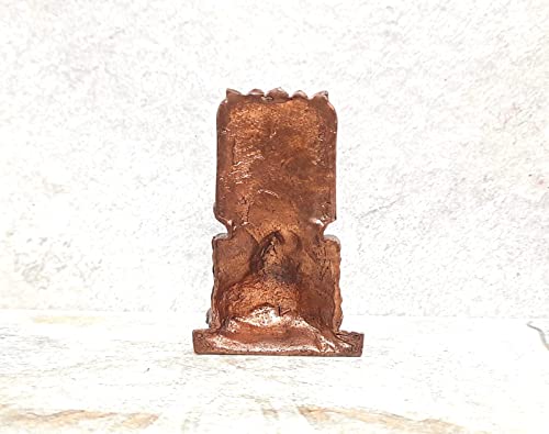Image of Copper Idols, 7cm, Copper Handmade Ragavendra 124grams, Patina Antique Finish, Pack of 1 Piece