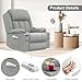 BareTay Lift Chairs Recliner Chairs For the Elderly with Massage & Heat, Extended Footrest Padded Backrest & Seat, USB+Type C Ports, 2 Cup Holders 2 Side Pockets