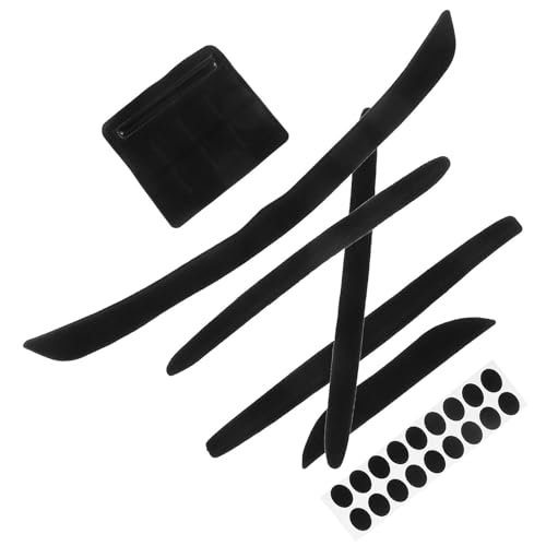 RORPOIR 7Pcs Helmet Liner Foam Pads Cycling Helmet Chin Padding Kit Sweat-Absorbing Versatile Detachable Design Black for Road Cycling