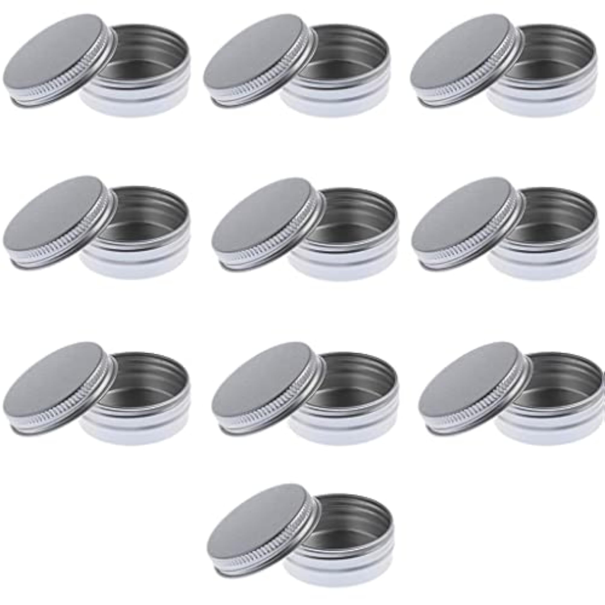 15g Empty Round Aluminum Tin Storage Jar, 10pcs Pack
