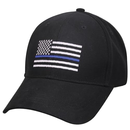 Rothco Thin Blue Line Flag Low Profile Cap – Patriotic Baseball Hat with American Flag...