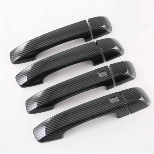 Garniture poignée porte Kia Mohave anti-rayure protection carbone ABS