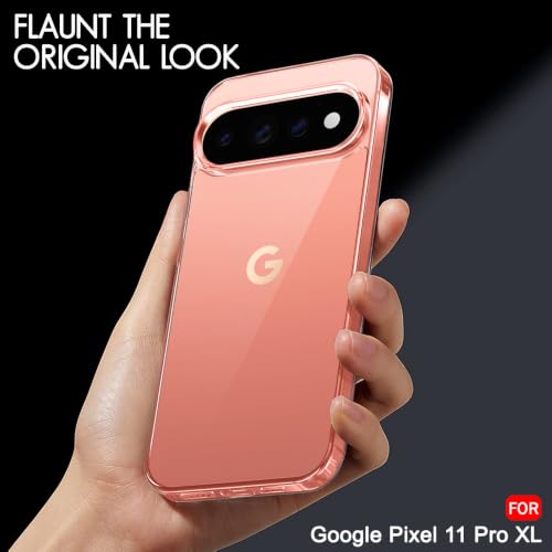 Image of TheGiftKart Ultra-Hybrid Crystal Clear Back Case Cover for Google Pixel 11 Pro XL | Shockproof Design | Camera Protection Bump | Hard Clear Back Cover Case for Pixel 11 Pro XL (PC & TPU, Transparent)
