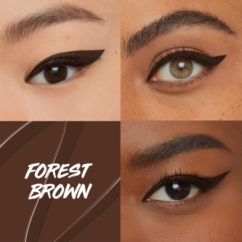 Maybelline New York - Eyeliner Ultra-Précis - Pointe Précision - Tenue 24H - Sans Transfert - Hyper Precise Eyeliner - 710 Forest Brown