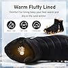 Snow Boots Men Winter Warm Ankle Fur Lining Booties with Zip Mid Calf Boots Anti-slip Thermal Walking Hiking Outdoor Shoes Black #1