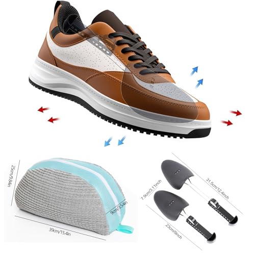 2 Pcs Shoe Bag for Washing Machine, 2025 Upgrade Reusable Shoe Washing Machine Bag with Adjustable Shoe Trees, Fluffy Fiber Lining Protects all Shoe Shapes and Sizes3