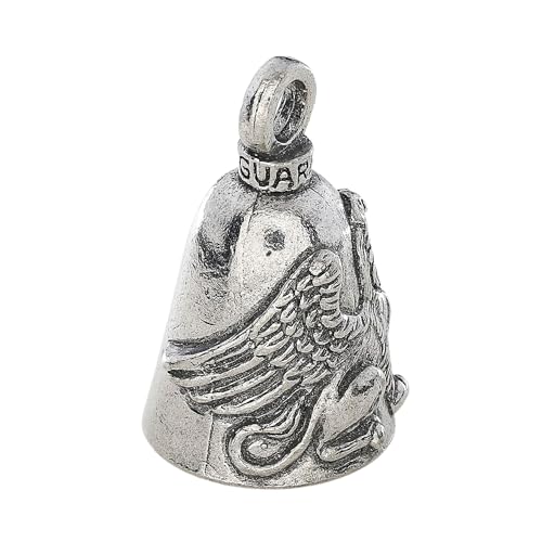 Image of Guardian Bell Animals Good Luck Bell w /Keyring & Black Velvet Gift Bag | Motorcycle Bell | Lead-Free Pewter | Made in USA