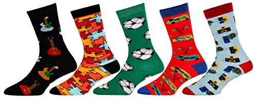 Image of RC. ROYAL CLASS Boys Calf Length Pure Cotton Multicolored Socks(Pack of 5 Pairs)