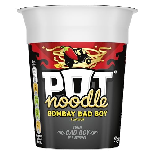 Pot Noodle Bombay Bad Boy Standard Pot instant vegan* snack quick to make noodles Instant Noodle 90 g