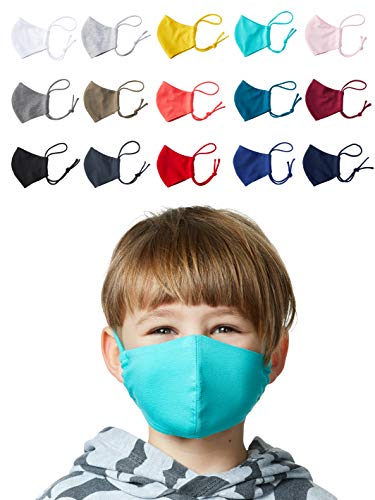 Enter the Complex® Masque Tissu Lavable, Reutilisables, avec Compartiment Filtre, 1 PC, Jersey Coton, Pour les Enfants âgés Jusqu’à 6 Ans, Taille S, Bleu pétrole Cover