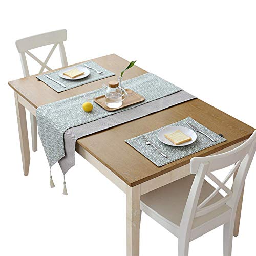 Chemin de table avec gland MU pour habiller facilement une table de salle à manger