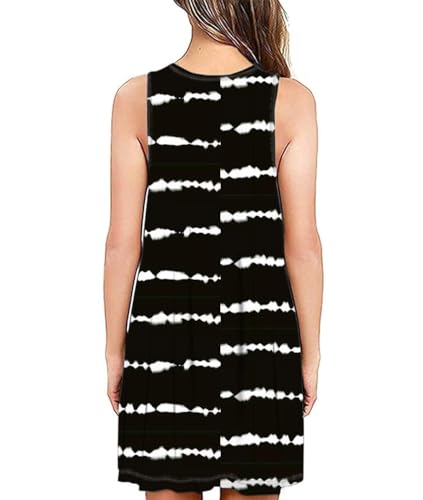 Image of Summer Dresses for Women Casual Sleeveless Swing Sundress with Pockets