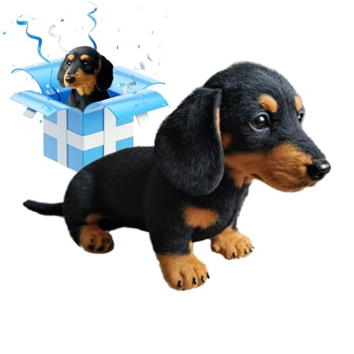 Plüsch Stofftier Hund, Emotionaler Spielhund, Plüschhund Lebensecht, Hundespielzeug Plüsch Kuscheltier, Sanftes Lebensechtes Gefühlsbegleiter Für Freunde Jubiläen, Handgefertigt Für Mädchen Und Junge