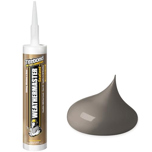 Image of Titebond WeatherMaster Sealant, Brown - Polymer Exterior Caulk for Windows, Doors, Siding & Trim, Flexible, UV-Resistant, Paintable in 1 Hour, Low VOC -44261, 9.5 Oz. Cartridge