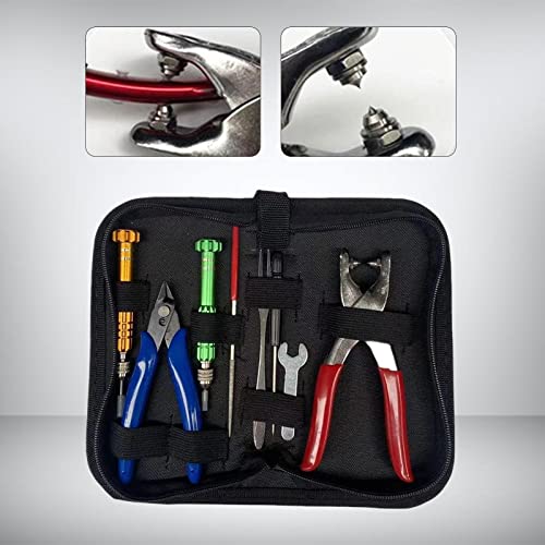 Kit de herramientas de abrazadera de cuerda para arrancar, herramientas de máquina de cuerda portátil, alicates de raqueta de bádminton para equipo de reparación de raqueta de tenis, squash
