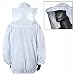 Xrten Chaqueta de Apicultor Traje de Apicultor Profesional,Blanco