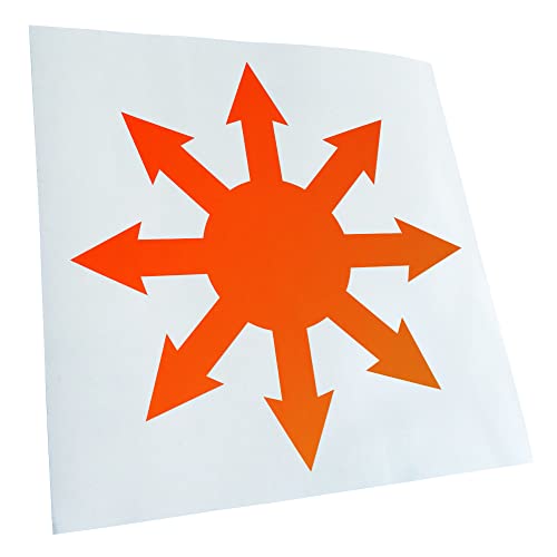 Kiwistar - Pegatina para el coche, color naranja neón, 10 x 10 cm, para coche, portátil, bicicleta, camión, motocicleta, multicolor JDM Decal Racing