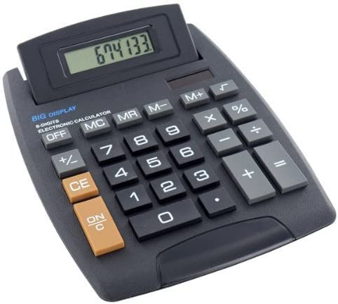 Buystarget Jumbo Calculator 8 Digits Large Buttons School Office Desk Tilt Pop Up Solar