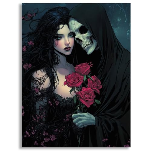 Kit Broderie Diamant Complet gothique 5D Diamond Painting 40x60cm pour femme