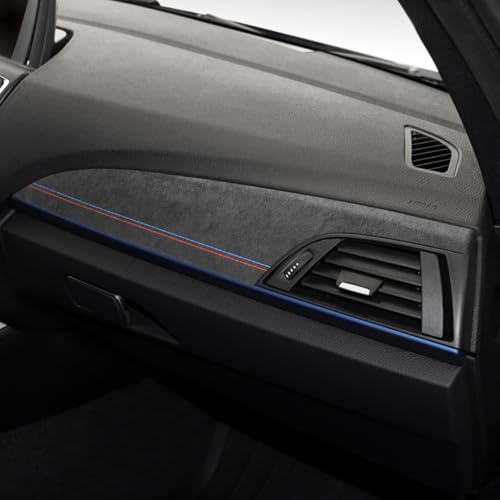 BETTERHUMZ Auto-Armaturenbrett-Abdeckung kompatibel mit BMW F22 F20 F23 M235i M240i 228i 116i 218i 220i 118i 125i 225i 2012-2019 für Alcantara Mittelkonsole Aufkleber Innenzubehör (A Normal)