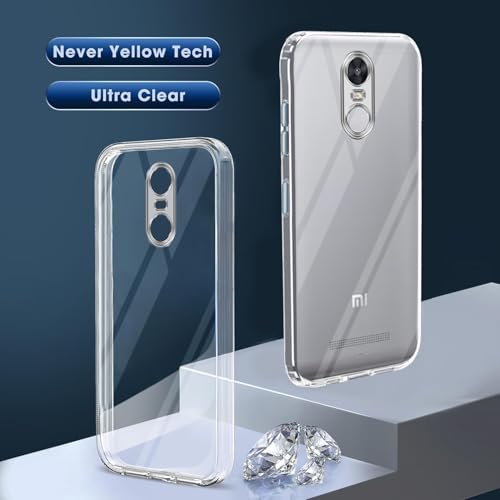 Image of Jkobi Back Cover for Xiaomi Mi Redmi Note 4 (Silicone Clear Shockproof Case with Camera Protection | Soft and Flexible | Transparent)