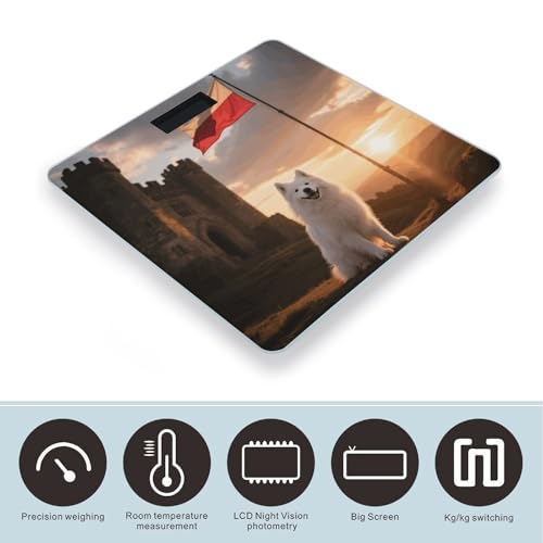 Báscula Digital para Baño con Diseño de Perro y Bandera Nacional miniatura 3