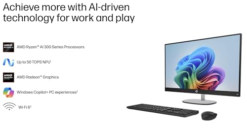 Image of HP 27 AI PC All-in-One 27 inch Touchscreen IPS FHD Display 252958-M2PCIEH3