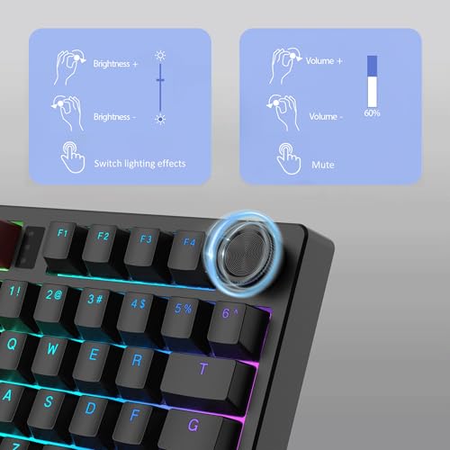 Image of MageGee Wireless One Handed Gaming Keyboard, Tri-Mode BT /2.4Ghz RGB Backlit 34 Keys Mini Keyboard for Gamer, Linear Red Switch, Wrist Rest Support(Black)