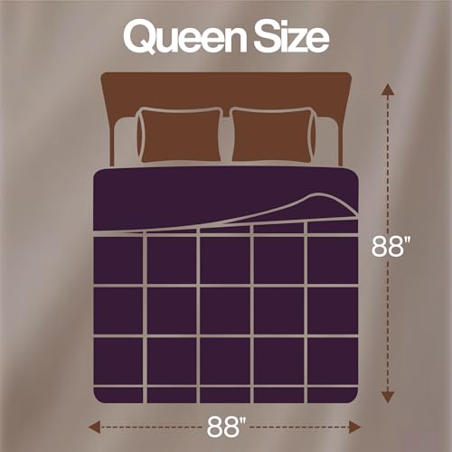 Image of Utopia Bedding Queen Comforter Duvet Insert, Quilted Plum Comforter with Corner Tabs, Box Stitched Down Alternative Comforters Queen Size 88 x88 inches