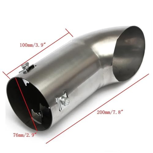 Embout d'échappement universel de 30mm à 55mm en acier inoxydable pour voiture