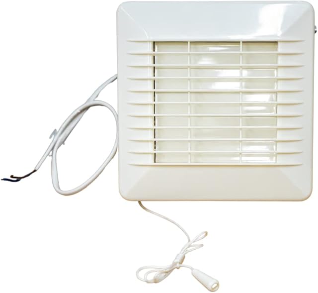 Bathroom Extractor Fan 4" / 100 mm with Pull Cord with auto Shutters