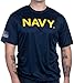 Ann Arbor T-shirt Co. Navy Wicking PT Style | U.S. Military Naval Sailor Performance Training Infantry Workout T-Shirt - (Poly,M)