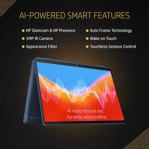 Image of HP Spectre X360 12th Gen Intel Evo Core i5 13.5 inch(34.3 cm) OLED, Multitouch, 400 nits, Gorilla Glass, Eye Safe, 2-in-1 Laptop (8GB RAM /512GB SSD /Win 11 /5MP IR Camera /FPR /B&O /Pen /1.34 Kg), ef0052TU