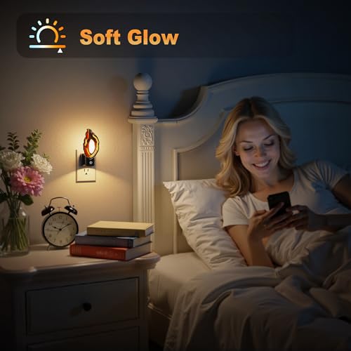 Image of JandCase Night Lights Plug into Wall, 2 Pack Agate Night Light