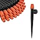 Kalolary 30PCS Drip Irrigation Emitters - Quick Connect Adjustable 360° Misting Drippers, Bewässerungssystem Zubehör Fit für 1/4 Zoll Bewässerungsschläuche Dripper Sprinkler für Gartenhaus (Orange)