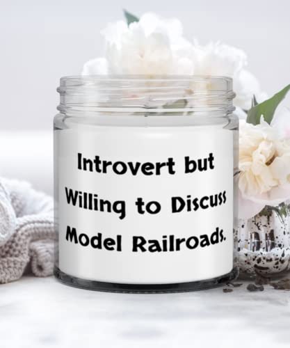 Introvert but Willing to Discuss Model Railroads. Candle, Model Railroads Present From, New For Men Women