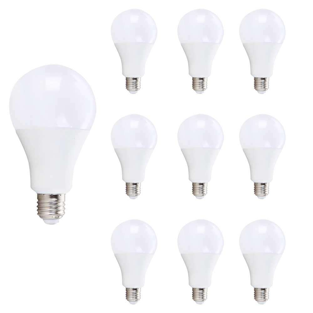 Paquete de 10 Bombillas LED, Bombilla E27 superbrillante de 24 W, Bombillas LED de 2400 LM, lámparas de Color Blanco cálido de 3000 K, (Equivalente a 120 W) Bombilla de Ahorro de energía